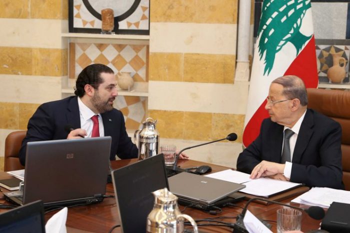 Aoun, Hariri renew Lebanon commitment to resolution 1701 during Cabinet session