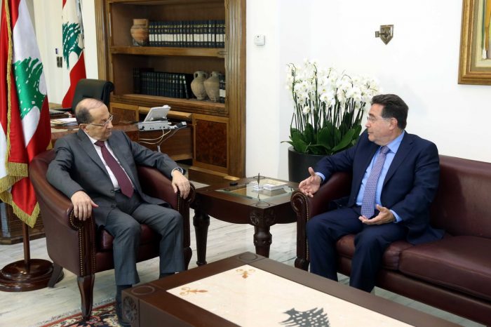 Aoun briefed from Tweini on work of his office in fight against corruption in state institutions